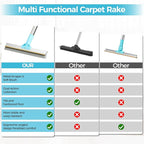 Carpet Rake for Pet Hair Removal, 2026 Upgraded Reusable Pet Hair Remover Broom, 54’’ Adjustable Long Handle Dog & Cat Carpet Rake,2 Pcs Carpet Brush Rake for Rugs, Mats, Couch, Furniture