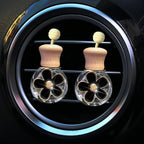 Daisy Bottle Car Air Freshener Clips, 2 Pcs Cute Daisy Car Air Vent Clip, Coquette Auto Air Conditioning Outlet Diffuser Perfume Clips, Interior Decoration (Black, one size)