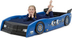 Delta Children Grand Prix Race Car Toddler-to-Twin Bed, Blue