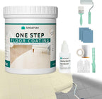 All-In-One Interior Floor Coating Kit, Water-based & Low Odor One-Step Floor Paint, High Hardness Waterproof Paint for Ceramic, Porcelain, Fiberglass, Hardwood, Laminate, Vinyl, 35OZ, Icy Lemonade