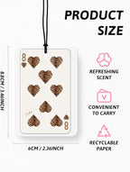 Trendy Retro Cheetah Print Car Air Freshener 4 Pcs, Leopard Print Lucky 8 Ball Dice Hanging Air Freshener for Home Bar Cars Closet Drawer Books, Girly Car Accessories Mirror Decor for Women