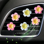 6Pcs Multicolor Pentapetal Flower Car Accessories for Women, Beach Flower Car Air Vent Clips Air Conditioner Outlet Decoration Cars Interior Decor Charm, Air Fresheners Interior Accessories