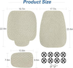 1 Pack Linen Car Seat Cover Front Seat Covers Soft & Breathable Front Premium Covers with Non-Slip Protector Universal Fits Most Automotive, Vans, SUVs, Trucks (1Pack Beige)