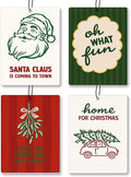 Trendy Christmas Car Air Freshener 4 Pcs - Coquette Bow Christmas Tree Santa Gift Air Freshener Hanging Decor for Cars Closet Drawer Books, Christmas Bow Santa Car Accessories Mirror Decor for Women