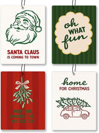 Trendy Christmas Car Air Freshener 4 Pcs - Coquette Bow Christmas Tree Santa Gift Air Freshener Hanging Decor for Cars Closet Drawer Books, Christmas Bow Santa Car Accessories Mirror Decor for Women