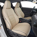 HKZ Fit RAV4 Car Seat Covers Set for Toyota RAV4 2021-2024 Prime SE,XSE & 2019 2020 2021 2022 2023 2024 2025 Hybrid/PHEV SE,XSE - 5 Seats Full Set Leather(Beige)