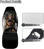German Shepherd Family Car Seat Cover Front Seats Only,Soft Saddle Blanket Cushion Cover Premium Polyester Seat Covers for Cars Trucks and SUVs