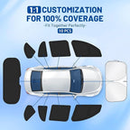 Car Window Shades for Toyota Land Cruiser Prado 250 2024-2026 Accessories - Full Set 10PCS Side Window Sunshades with Memory Frame & Blackout Fabric, Privacy UV Shield for Camping/Travel