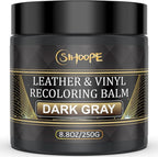 2025 New Advanced Leather Recoloring Balm,Dark Gray Leather Repair Kit for Furniture,Leather Dye Filler,Leather Color Restorer for Couches,Leather Scratch Remover for Car Interior