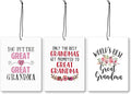 Mancheng-zi Great Grandma Gifts Car Air Freshener 3Pcs, Great Grandma Gifts for Mother's Day Birthday Air Freshener Hanging for Cars Closet Drawer or Books, GG Car Accessories Mirror Decor for Women