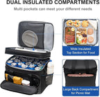 EVERFUN Small Cooler Bag 24/48 Can Insulated Lunch Box Double Deck Soft Leak-Proof Waterproof Collapsible Ice Chest for Men Women Work Travel Car Trip Picnic Beach