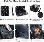 Myuilor Pet Dog Car Booster Seat Carrier,Portable Foldable Carrier with Seat Belt for Dog Cat up to 30lbs …