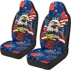 ELEQIN America 250th Anniversary Car Seat Covers Universal High Back Fashion Cushion Protector for Car Truck Suvs,Sedans,Vehicles,Airbag Compatible Front Car Seat Covers 2 Pack