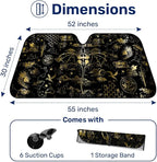 GENANY Dragon Windshield Sun Shade for Car SUV Truck (55x30 Inches), Sun Shade Windshield, Shades for Front Windows, Protector Blocks UV, Car Decor