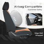 Coverado Car Seat Covers Full Set, Seat Covers for Cars, Front Seat Covers and Back Seat Cover Waterproof Leather Automotive Seat Cover, Universal Car Interior Protectors Cushion for Most Cars