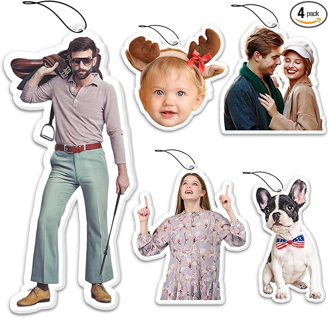Custom Air Fresheners with Picture, Personalized Air Freshener for Cars, Customized Photo Gift with Scents for Family and Lovers