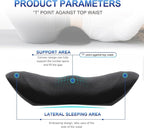 Lumbar Support Pillow, Ergonomic Back Cushion for Office Chair with Adjustable Straps & Detachable Breathable Cover,Memory Foam Car Lumbar Pillow, Back Support Pillow for Car, Office,Bed Rest,A-Black