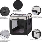 DONORO Dog Kennels and Crates for Medium Dogs, Portable Pop Up Indoor Pet Cage with Sturdy Wire Frame, Collapsible Travel Crate Soft Sided Cat Bag Escape Proof (Black, 32.0" L x 21.0" W x 26.0" H)