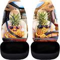 Pineapple Car Seat Covers Set of 2 Funny Breathable Front Seat Covers Stretch Polyester Fabric Cover Removable Automotive Accessories Universal Fit for Cars SUV Sedans