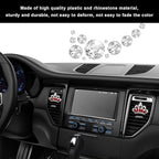 Augeny 2 PCS Bling Car Air Vent Clips, Crystal Rhinestone Crown Air Freshener Outlet Diffuser Clip, Auto Air Conditioning Clip Charm for Women Girls, Interior Decor Car Accessories (Red)