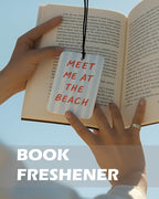 Preppy Beach Lemon Cologne Car Air Freshener 4 Pcs, Meet Me at the Beach Hanging Air Freshener for Cars Bathroom Dorm Books Decor, Summer Girly Accessories Gifts for Women Girls