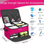 YOREPEK 2 Layer Golf Trunk Organizer, Golf Gifts for Men with Separate Ventilated Compartment for 2 Pair Shoes, Waterproof Car Trunk Locker for Balls, Tees, Clothes, Gloves, Gifts for Golfers