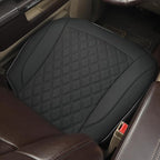 GIANT PANDA Bottom Seat Cover for Trucks&SUV, Front PU Leather Driver Seat Protector Fit for Chevy,Ram,Toyota,GMC,Ford F150 F-Series (2PCS-Black)