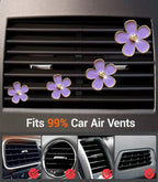 Daisy Flower Car Air Freshener Vent Clips, 4 Pcs Cute Car Accessories for Women Interior, Girly Decor Essentials, Truck Accessories, for Bathroom Office Pet Houses (Purple, 3.1cm 2.9cm 2.2cm 1.6cm)