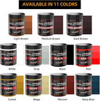 Leather Recoloring Balm, Leather Color Restorer, Leather Restorer for Couches, Leather Scratch Remover, Leather Scratch Repair, Leather Repair Kit for Furniture, Leather Dye (Light Brown)