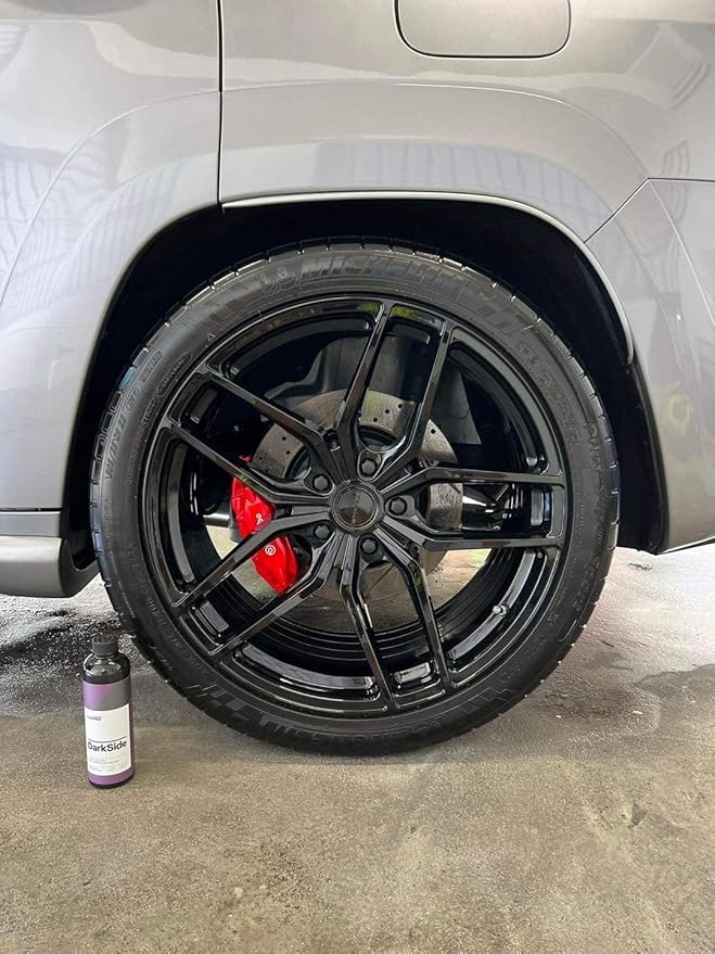 CARPRO DarkSide - Tire & Rubber Sealant, Hydrophobic & Self-Cleaning, Satin Black Shine, UV Protection, Revives Dull Faded Rubber, Ready to Use - 500mL (17oz)