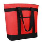 CIVJET Insulated Reusable Tote Bag for Grocery Shopping for Women, Pizza/Food Delivery Bag to Keep Food Cold/Hot for Commercial Food Transport, Cooler bags for Travel/Beach/Picnic, Non-Waterproof, Red