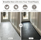 All-In-One Interior Floor Coating Kit, Water-based & Low Odor One-Step Floor Paint, High Hardness Waterproof Paint for Ceramic, Porcelain, Fiberglass, Hardwood, Laminate, Vinyl, 35OZ, Black