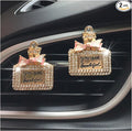 Bling Rhinestone Car Air Vent Clip Charms - 2Pcs Crystal Car Accessories for Women, Interior Decoration