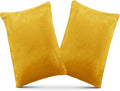 2 Pack Small Pillow, Memory Foam Mini Pillow 11 X 7 Inches for Travel, Sleeping, Nap and Neck, Knee, Lumbar Support, Tiny Cushion for Pet, Dogs (Golden Yellow)