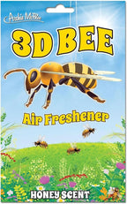 Archie McPhee 3D BEE AIR FRESHENER, Yellow, one Size
