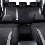 CAR PASS 3D Air Mesh Car Seat Covers Full Set, Breathable Sporty Rear Bench with Zipper for Armrest Box Universal Fit 95% Automotive SUV,Truck,Sedan Interior Cute Women Airbag Compatible, Black Gray