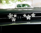 6 Pack Bling Bling Crystal Car Air Fresheners Vent Clips for Women, Bling Car Vent Clip with Reuseable Scent Refills, 3 Sizes (Silvery)