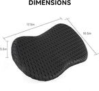 Car Seat Cushion - Memory Foam Seat Pad for Sciatica & Lower Back Pain Relief - Driving Cushion with Breathable Mesh Cover - Road Trip Essentials for Drivers (3D Black)