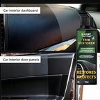 KIEMT Plastic Trim Restorer for Cars Shiny Car Stuff As New Care Kit Faded Plastic Restore