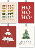 Christmas Car Air Freshener 4 Pcs - Merry Christmas Tree Winter Air Freshener Hanging Decor for Cars Closet Drawer Books, Gilry Winter Santa Tree Car Accessories Mirror Decor for Women