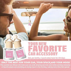 Car Air Freshener Hanging 2 Pack, Air Freshener Diffuser for Cars, Air Fresheners Diffuser oil For Car,Car Air Freshener For Women