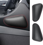 2PCS Car Knee Cushion Pad,Door Armrest Pad with Memory Foam for Knee Leg Elbow,Knife-Shaped Car Armrest Cushion with Full Coverage Velcro,Automotive Interior Accessories(Carbon Fiber)