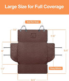 PETICON SUV Cargo Liner for Dogs, Waterproof Pet Cargo Cover Dog Seat Mat for SUVs Sedans Vans with Bumper Flap Protector, Non-Slip, Large Size Universal Fit, Brown