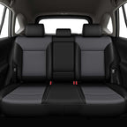 AOMSAZTO Custom Fit Seat Covers for Toyota RAV4: 2019 2020 2021 2022 2023 2024 2025 LE XLE XLE Premium Limited-Faux Leather Full Set Compatible Airbag Seat Protector Black&Grey