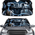 GENANY Nightmare Skellington Family Horror Windshield Sun Shade for Car SUV Truck (55x30 inches), Sun Shade Windshield, Protector Blocks UV, Car Decor