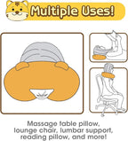 H HOMEWINS Travel Pillow for Kids,Toddler Neck Pillow Cute Animal Neck Head Chin Support Travel Accessories for Airplane, Car, Train,Recline(Cute Tiger)
