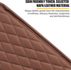 Mandark Car Center Console Cover, Microfiber Leather Vehicle Armrest Protector Cushion with 2 Storage Bags, Auto Interior Arm Rest Seat Box Pad Accessories, Universal for SUV, Sedan, Truck (Brown)