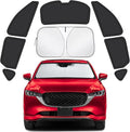 Car Window Shades for Mazda CX-5 2017-2025 Accessories - Full Set 8PCS Side Window Sunshades with Memory Frame & Blackout Fabric, Privacy UV Shield for Camping/Travel