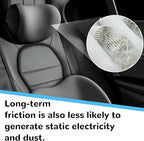 Car Headrest & Lumbar Support Cushion, Car Headrest and Lumbar Support, Ergonomic Car Seat Headrest & Lumbar Cushion, Car Head Rest and Lumbar Pillow Set for Neck Back Pain Relief (Gray)