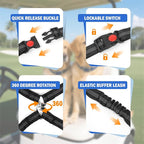 2 Pack Dog Seat Belt Tether for Golf Cart, Pet Dog Seat Belt Harness for Car, Adjustable Golf Dog Collar Leash for Golf Cart Pet Safety Protection to Prevent Accidental Injury